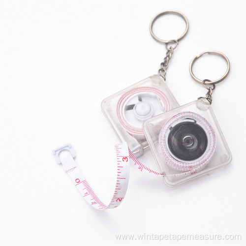 1M Personalized Transparent Coverd Square Tape Measure